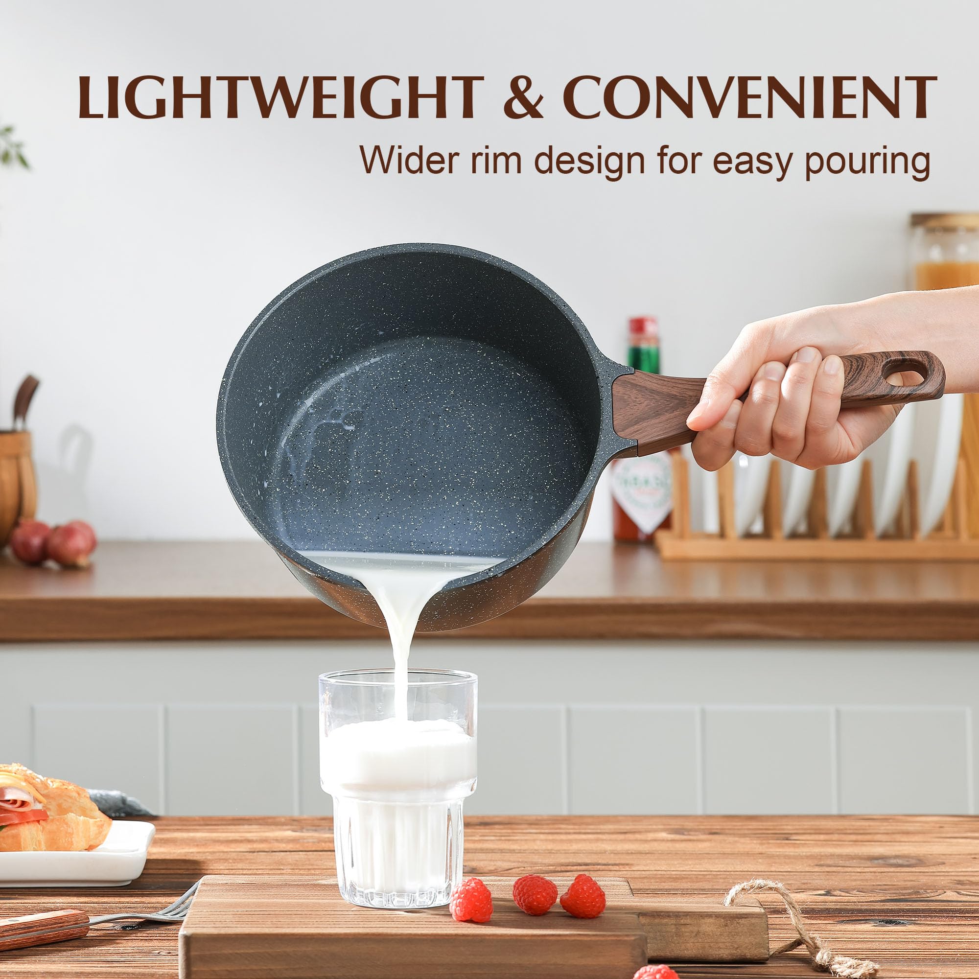 SENSARTE stay-cool handle remains comfortable while cooking