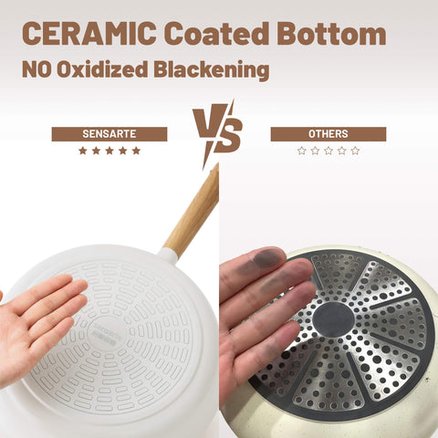 SENSARTE silicone utensils set for easy stirring and nonstick protection