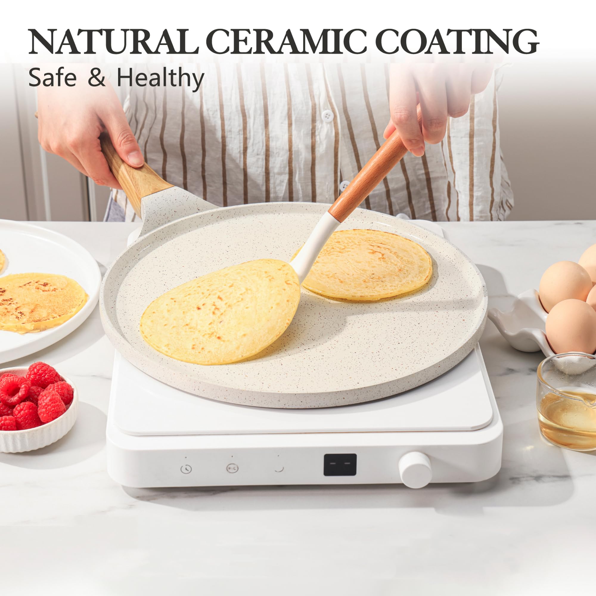 SENSARTE pan with spreader included for even batter distribution