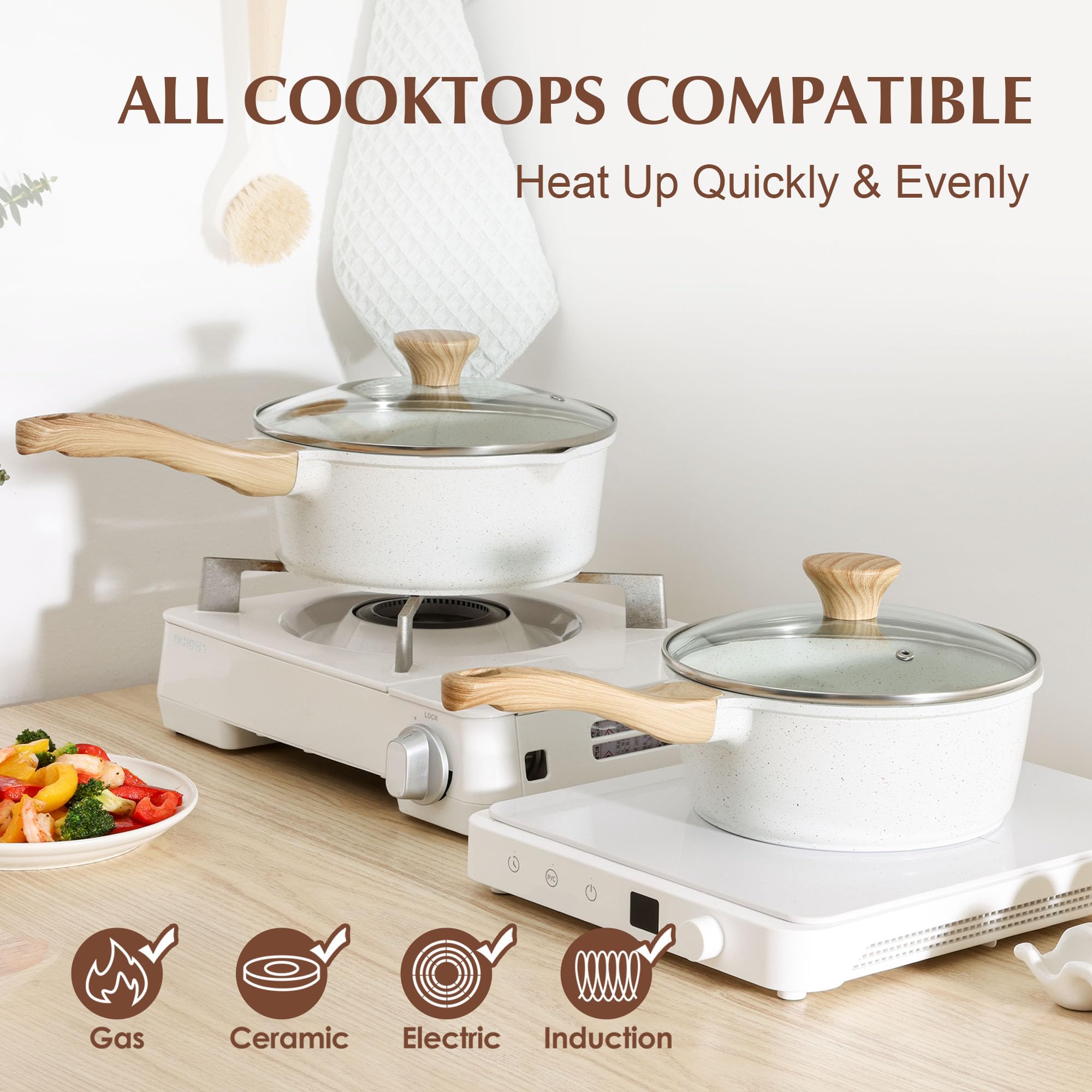 SENSARTE stay-cool handle maintains comfortable grip during cooking