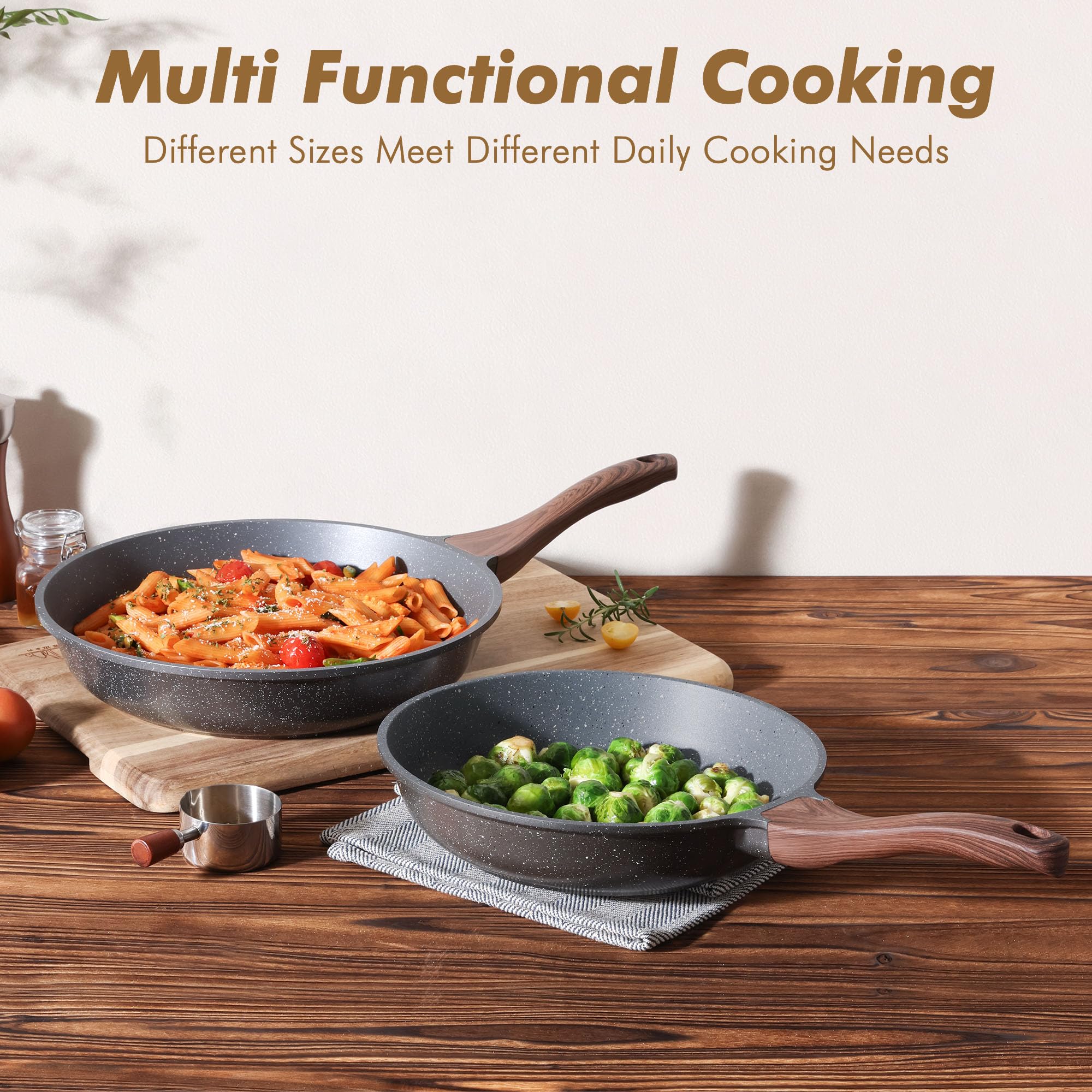 SENSARTE stay-cool handle provides comfortable grip during cooking.