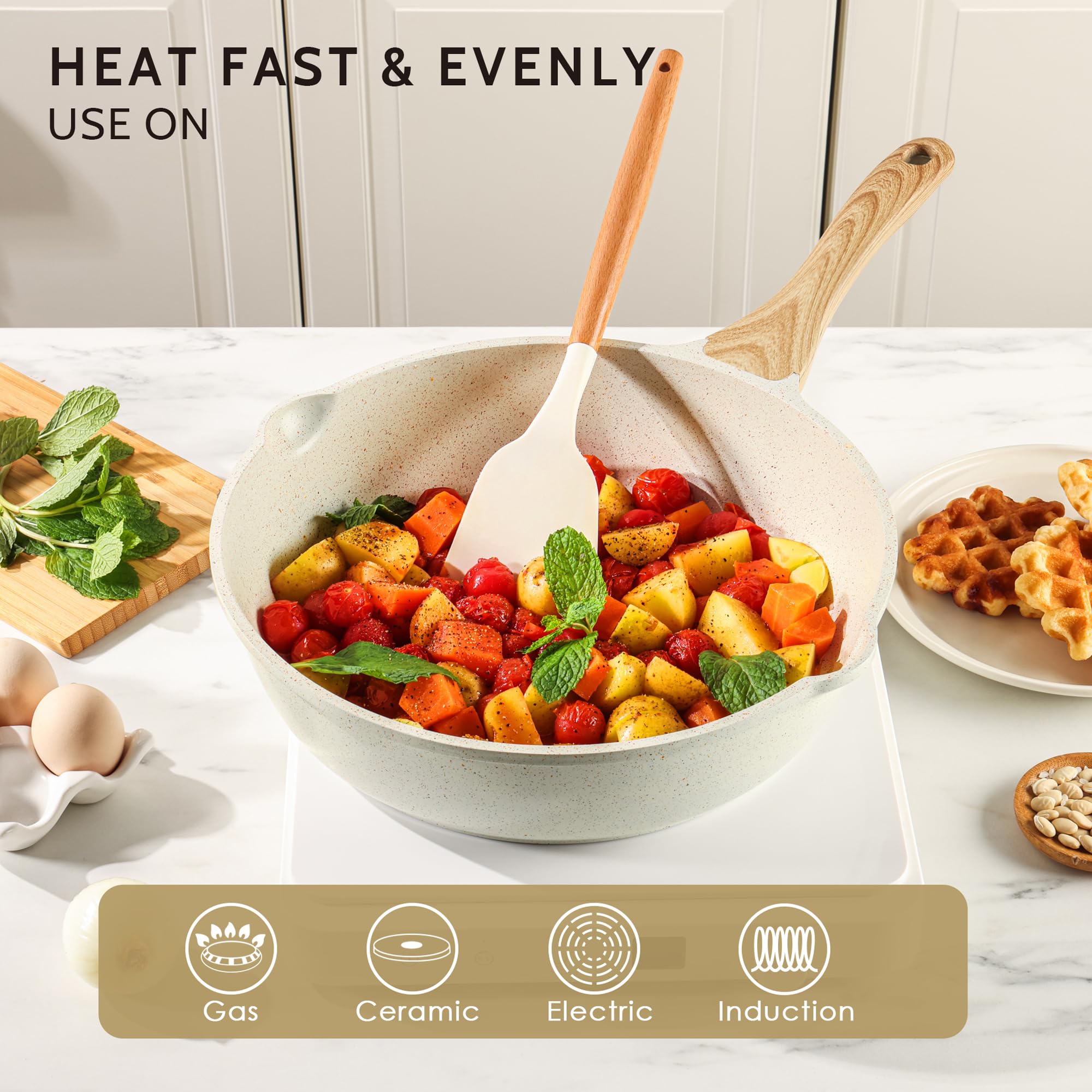 SENSARTE stay-cool handle remains comfortable during use