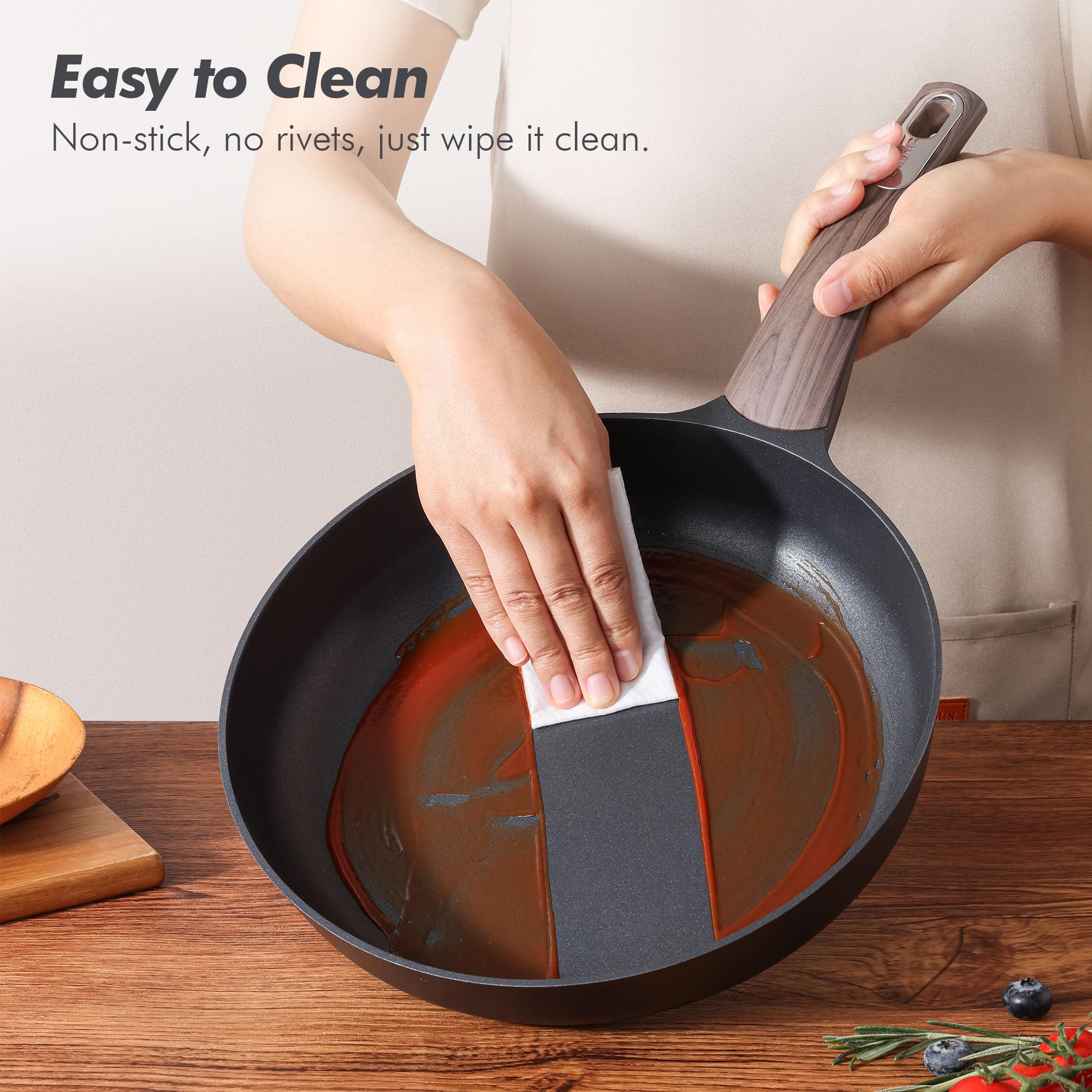 SENSARTE 4.5 quart stock pot with lid for soups and pasta