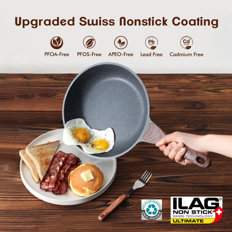 SENSARTE 11-inch nonstick pan ideal for sautéing vegetables and omelets.