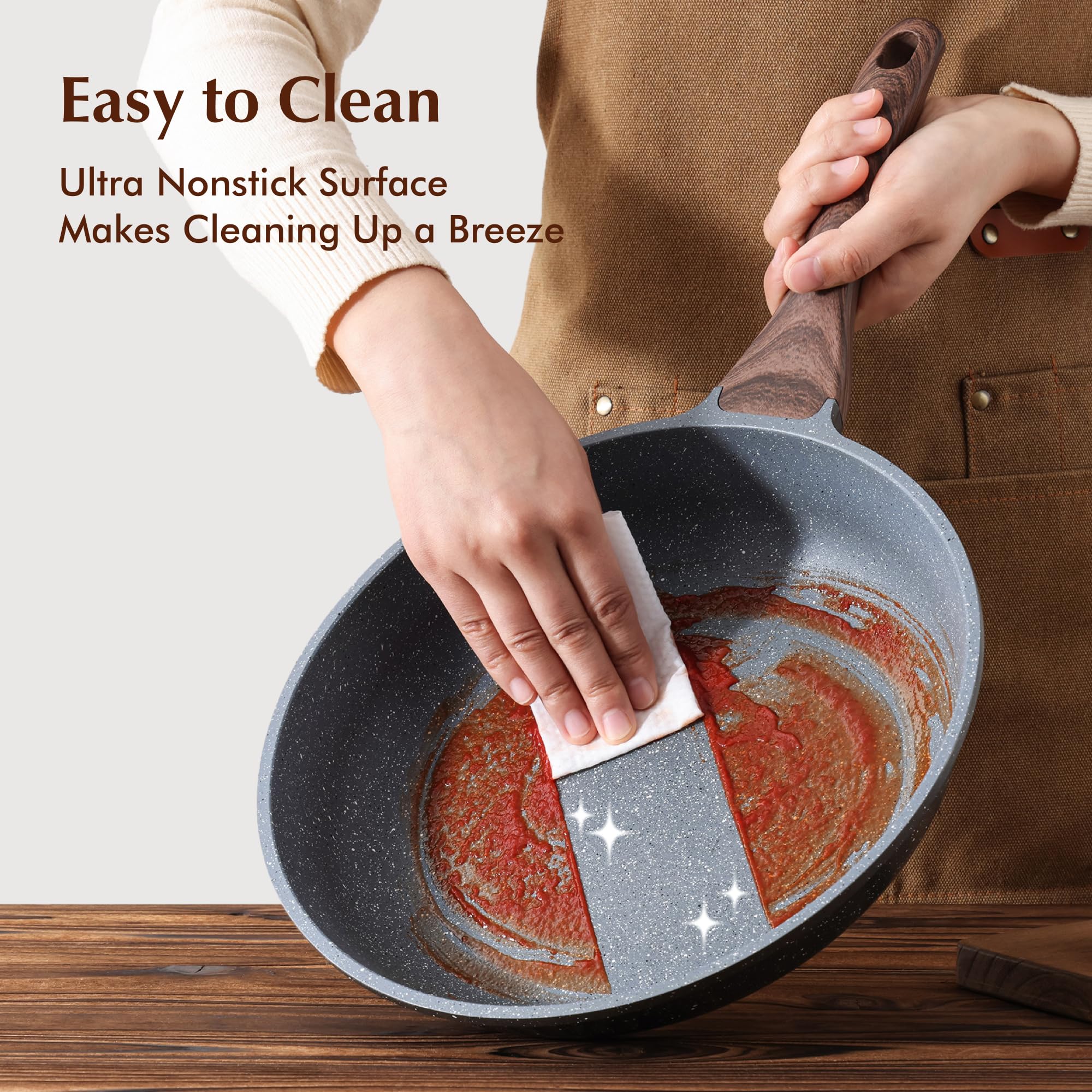 SENSARTE 12.5-inch nonstick pan for larger meals and pancakes.