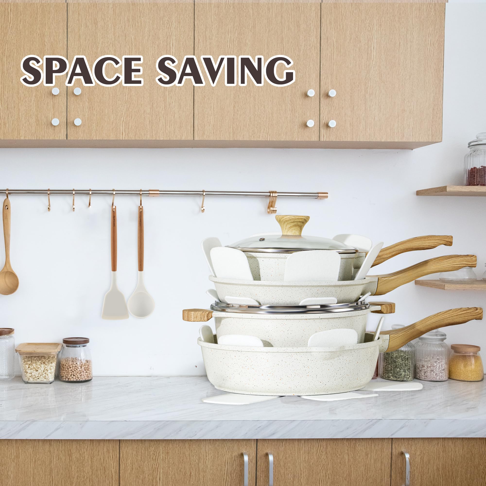 SENSARTE tempered glass lid close-up, monitor cooking with clarity