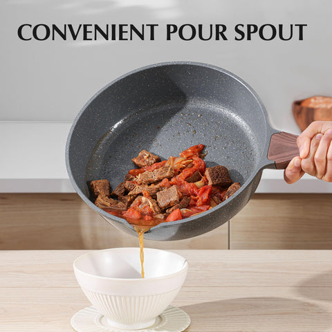 SENSARTE tempered glass lid lets you monitor progress with reduced splashes