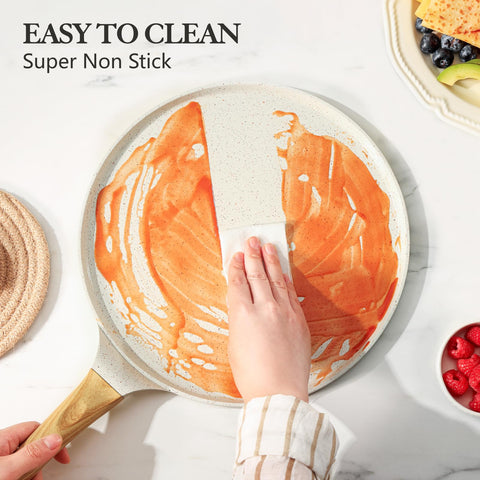 SENSARTE wide 12-inch edge to guide batter and flips precisely