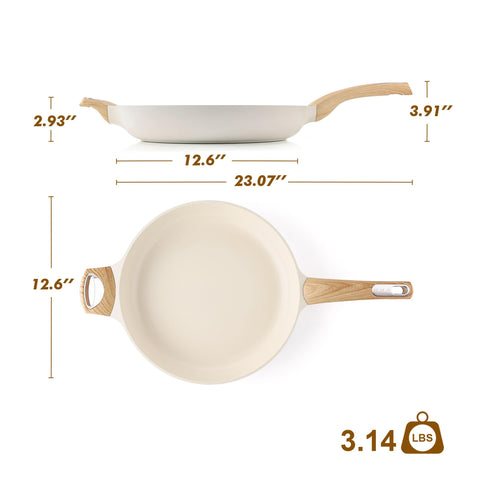 SENSARTE wide 12.5-inch surface supports sizzling family meals.