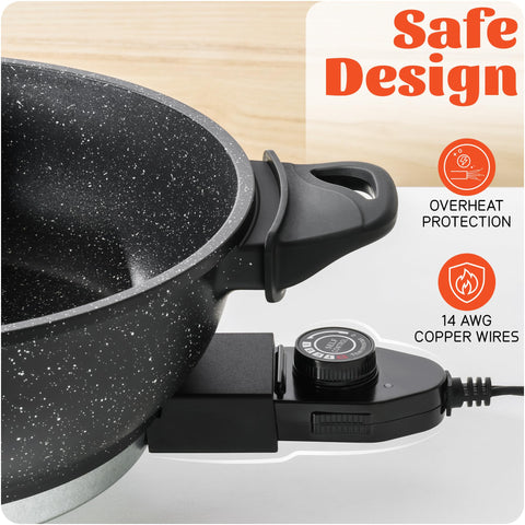 SENSCHEF 4-foot power cord enables flexible tabletop use