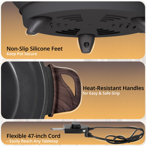 SENSCHEF cast aluminum construction delivers durability and stable performance.