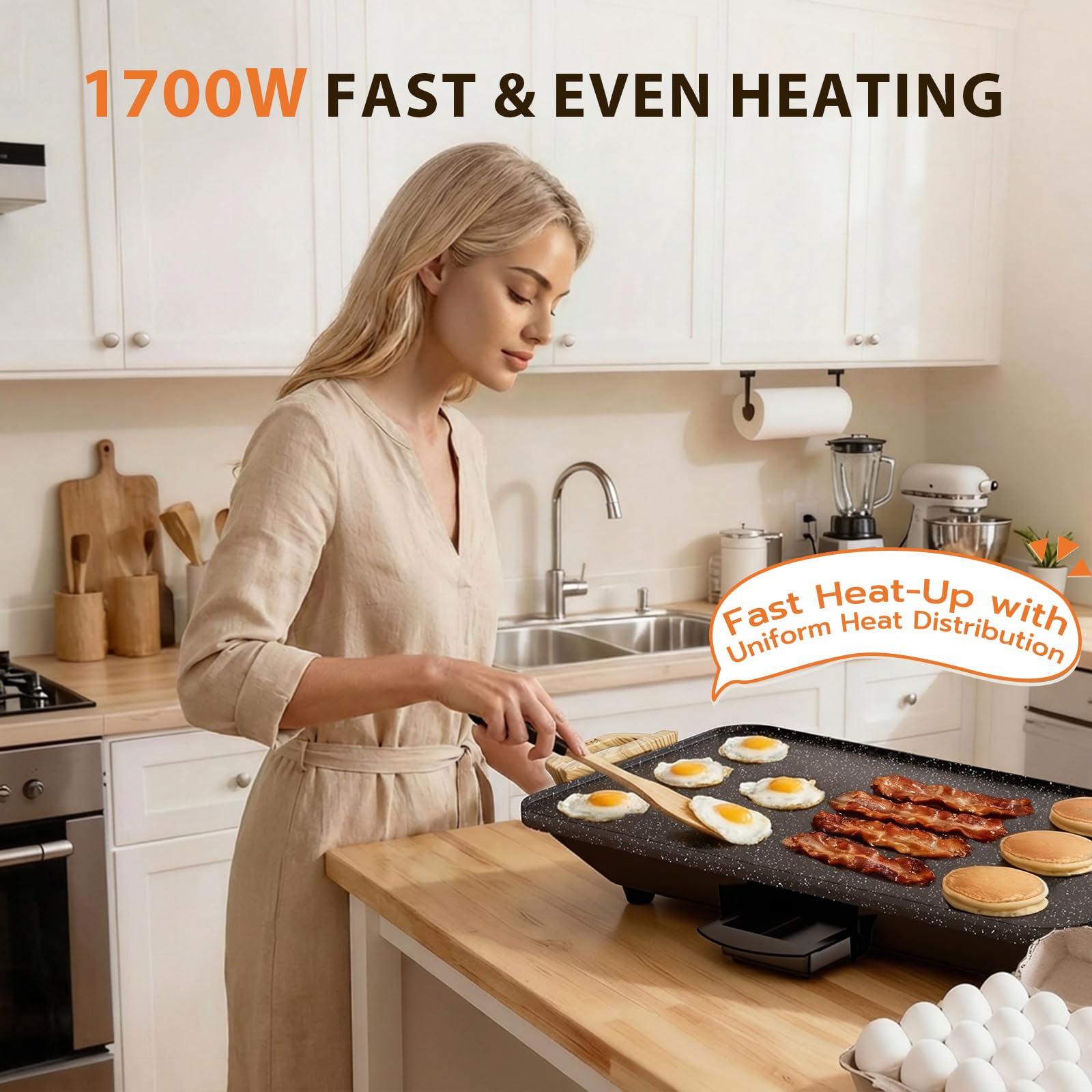 SENSCHEF granite nonstick coating offers durable, easy-release cooking