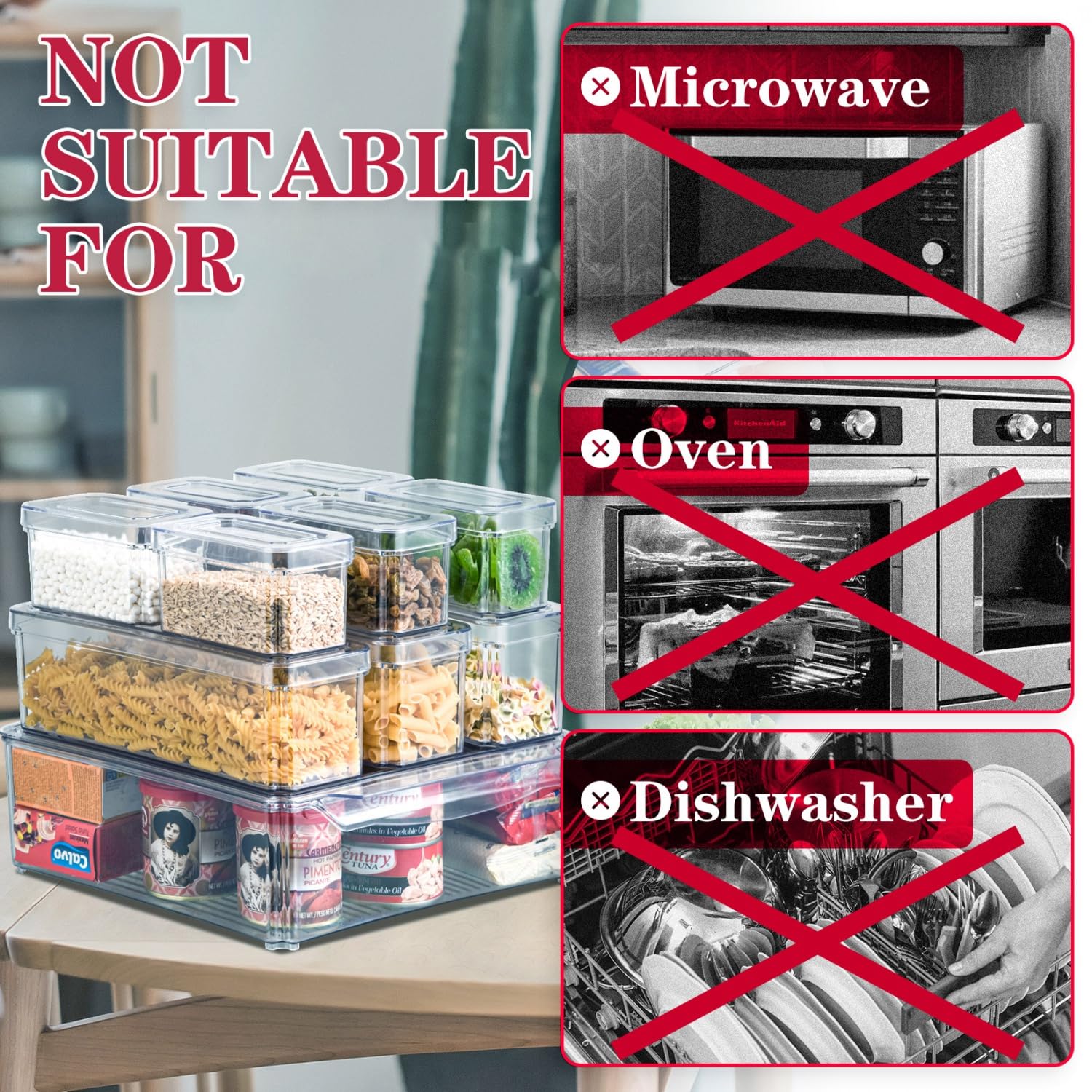 SenseYo Pomeat transparent bins help you find items faster