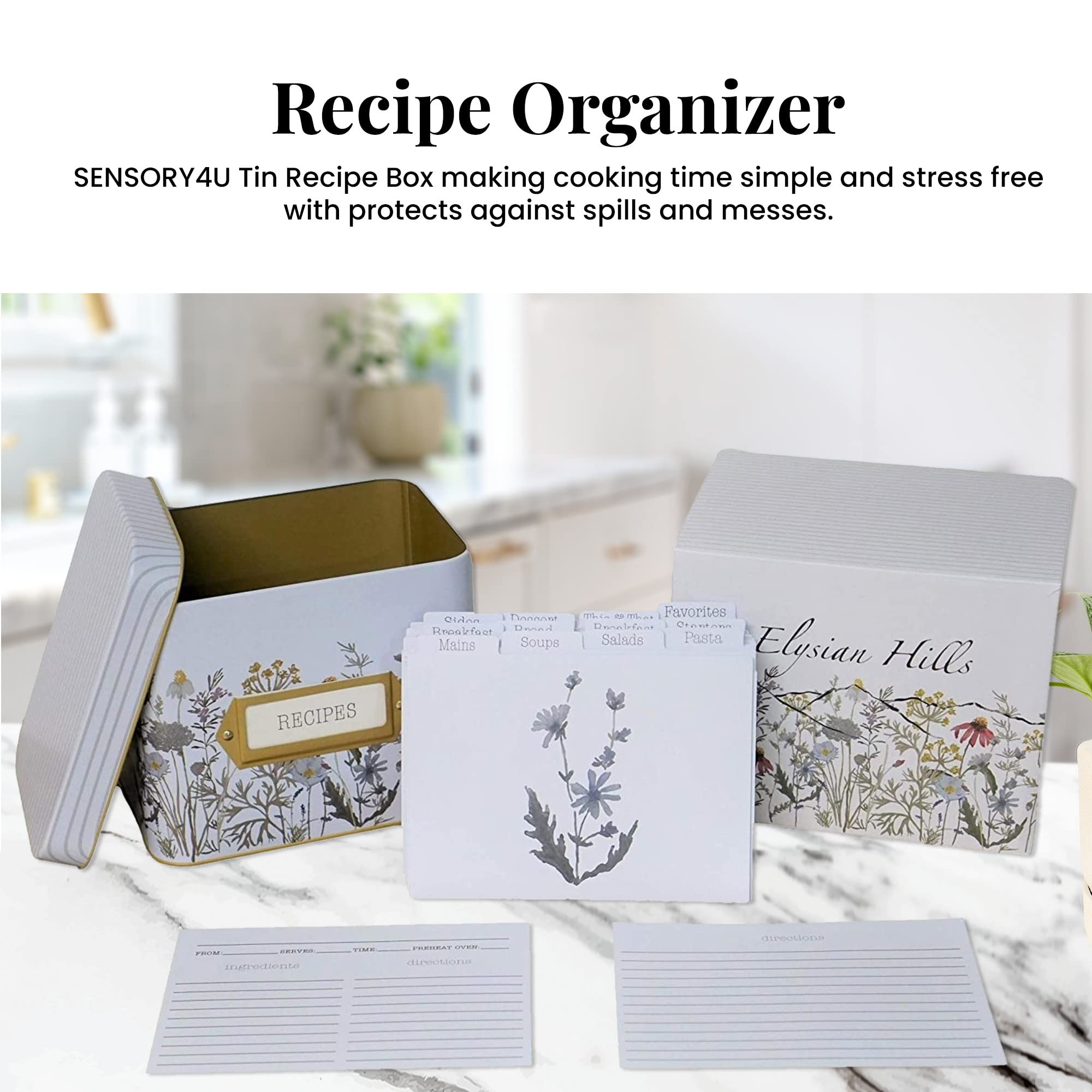 SENSORY4U 12 dividers help sort recipes for quick, stress-free cooking.