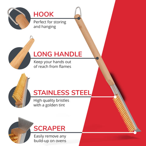 Senwosa all-in-one oven tool combines brush and scraper for efficient cleaning