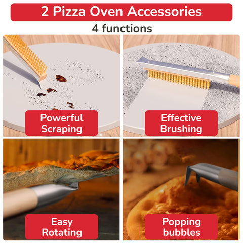 Senwosa pizza oven-turner ensures even rotation for crisp crust