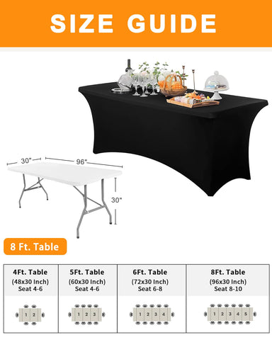 SEPARO elastic leg pockets fit various table legs for stable drape.