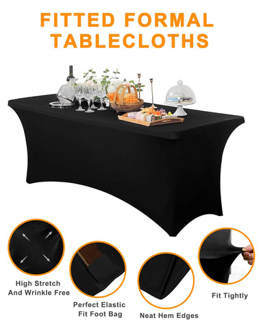 SEPARO spandex tablecloth wrinkle-free stretch demonstrates quick, elegant event prep.