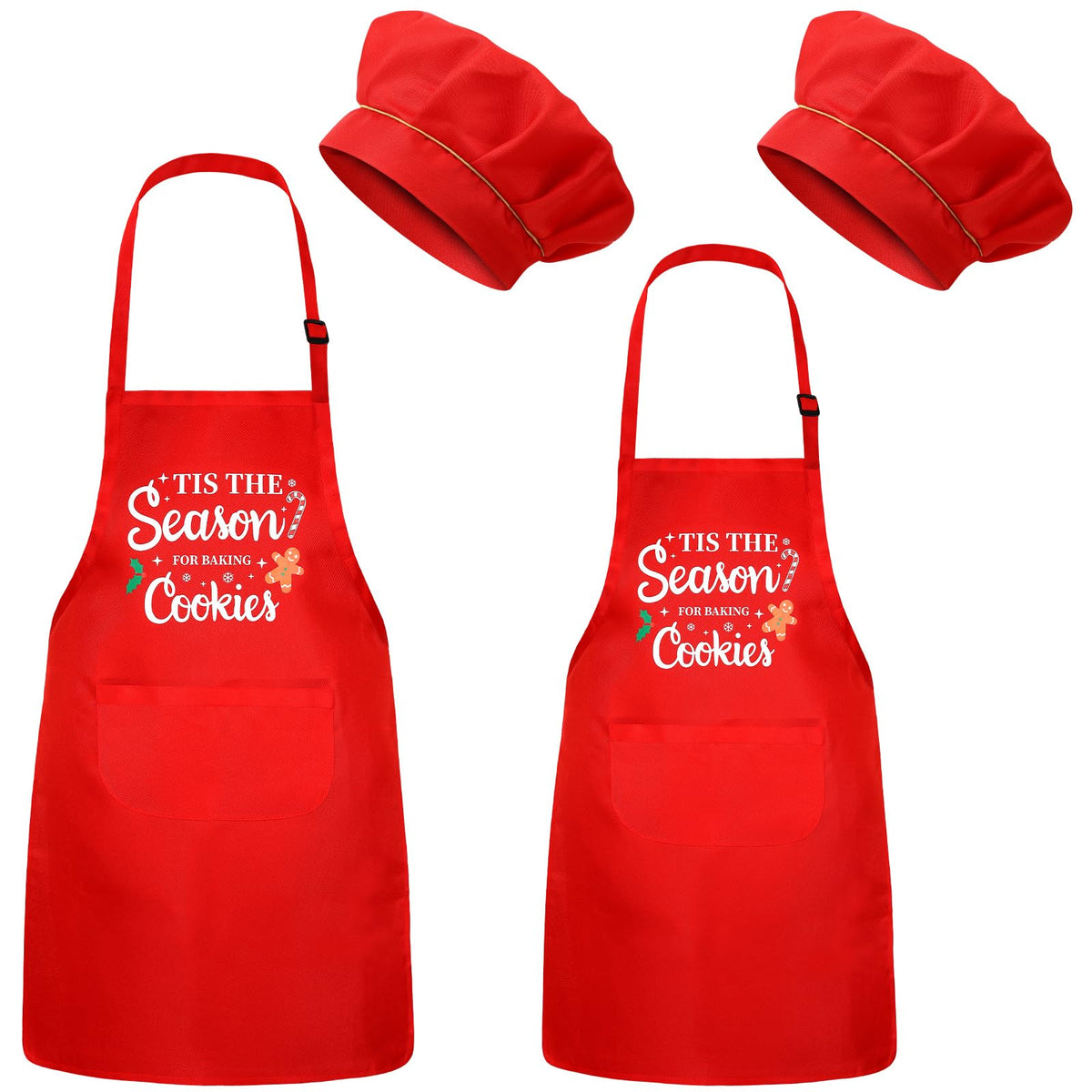 SEPGLITTER Christmas apron for adults with handy pockets