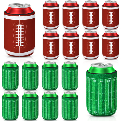 SEPGLITTER football sleeve with classic pattern fits 12 oz cans and keeps hands cool