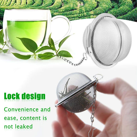 Septo tea infuser with hook and chain design enables easy retrieval