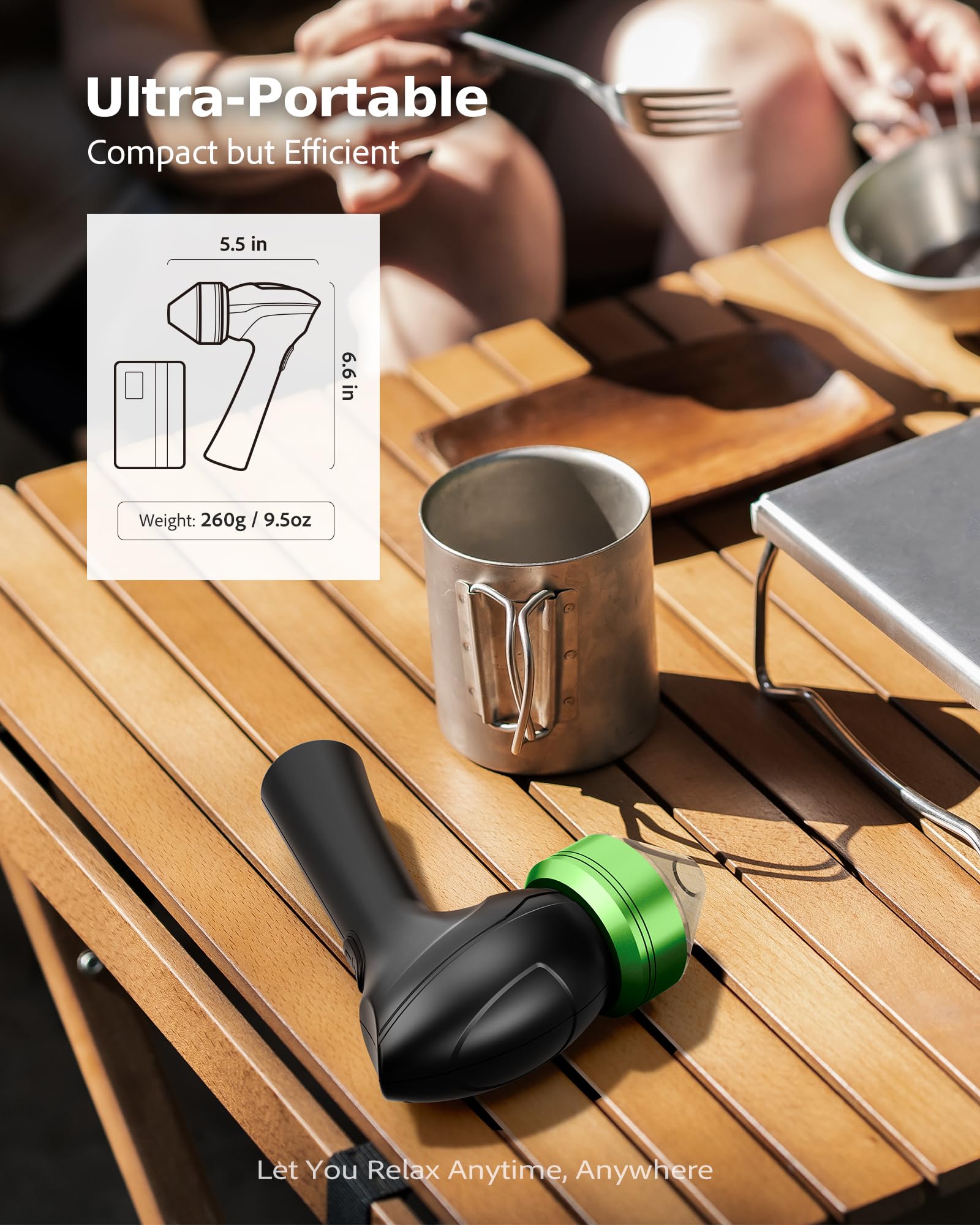 Serega compact design with transparent lid demonstrates adjustable grind coarseness