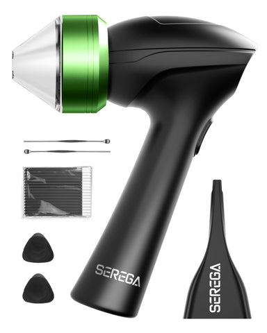 Serega electric herb grinder front view showing compact portable design for easy kitchen use