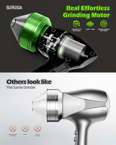Serega Type-C rechargeable battery close-up highlighting long-lasting power