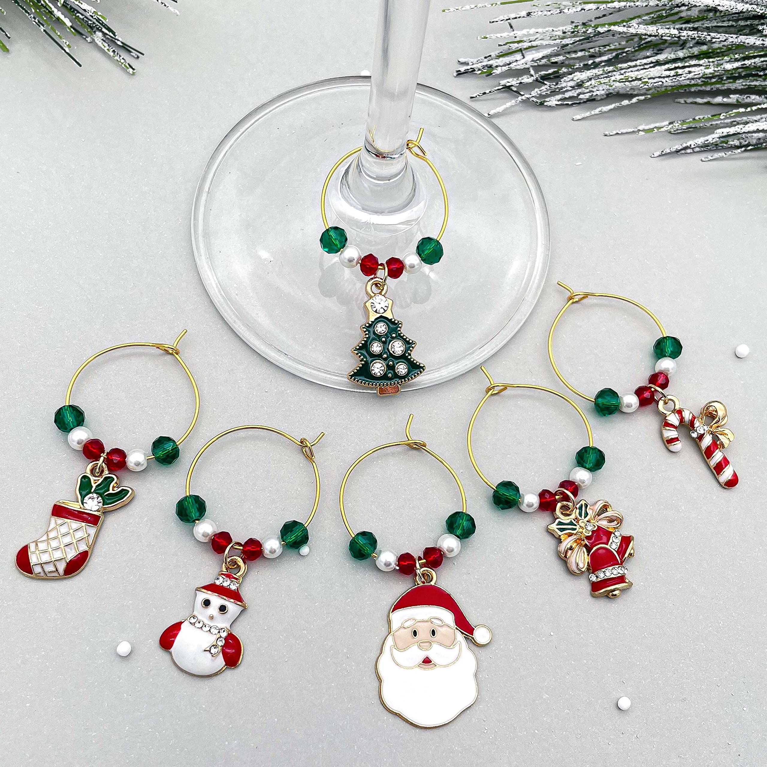 Serendipity Candy Cane charm on glass enhances seasonal gifting