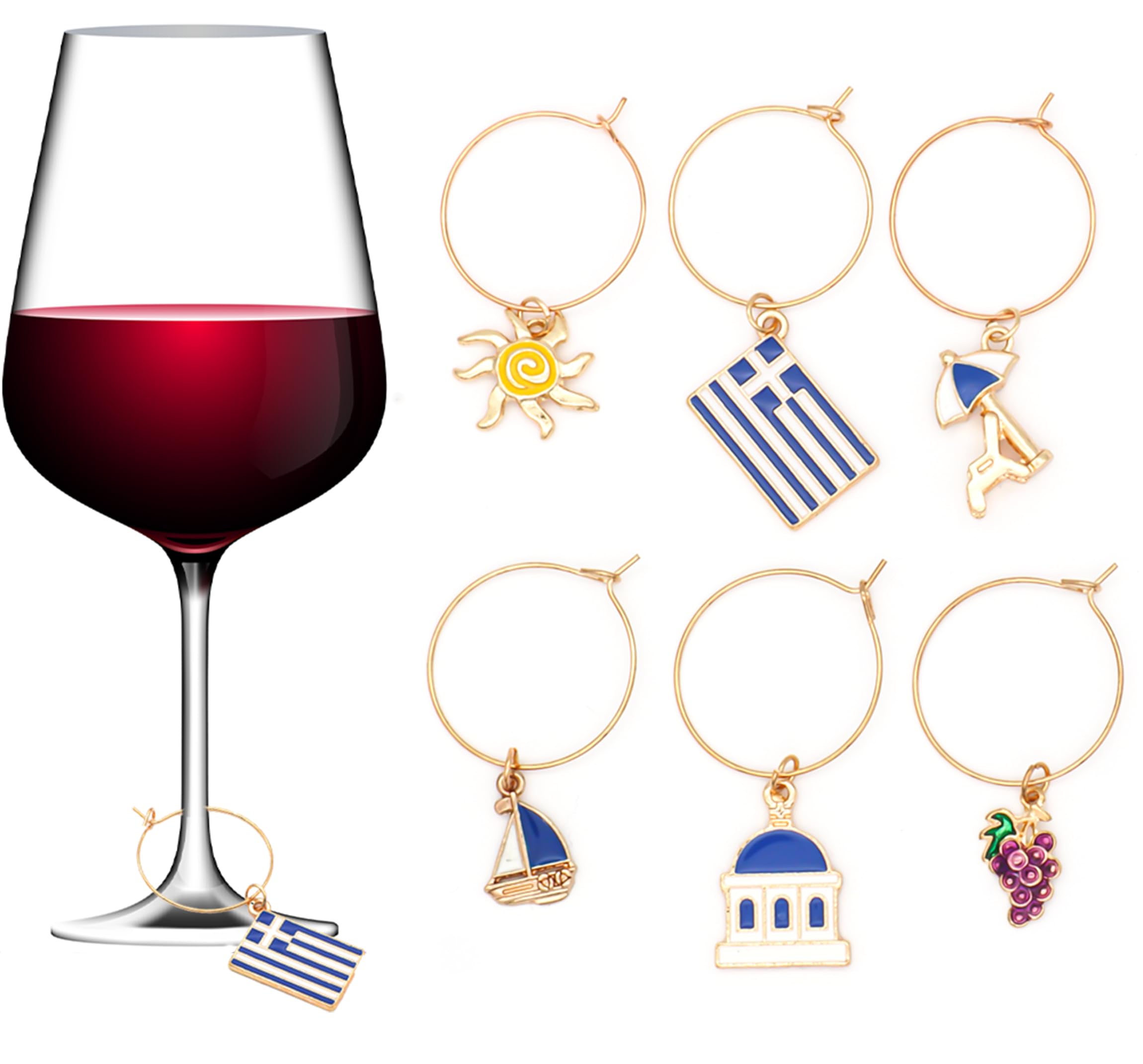 Serendipity Santorini chapel charm highlights Greece on every drink