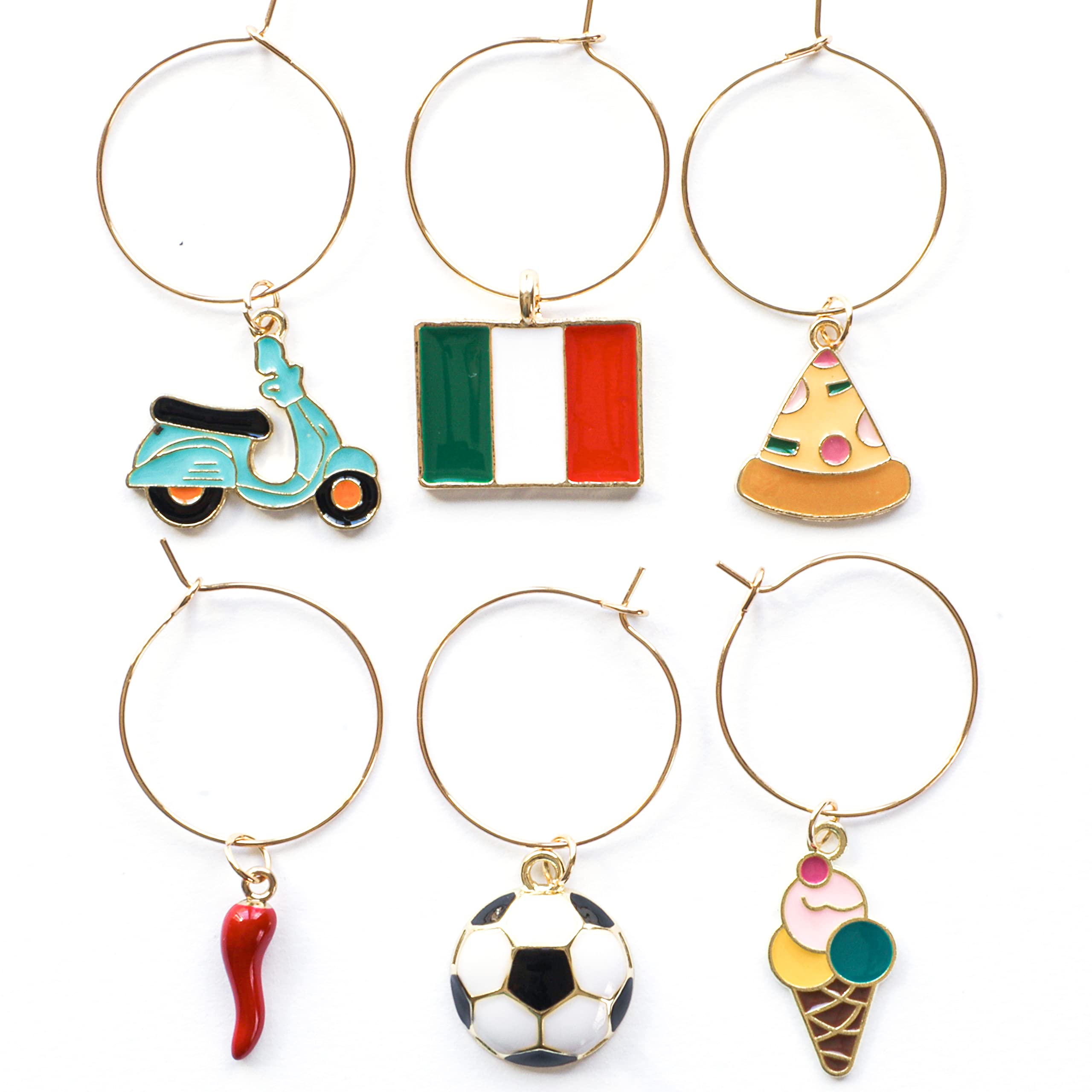 Serendipity soccer-ball charm suits sports-loving hosts while marking glasses.