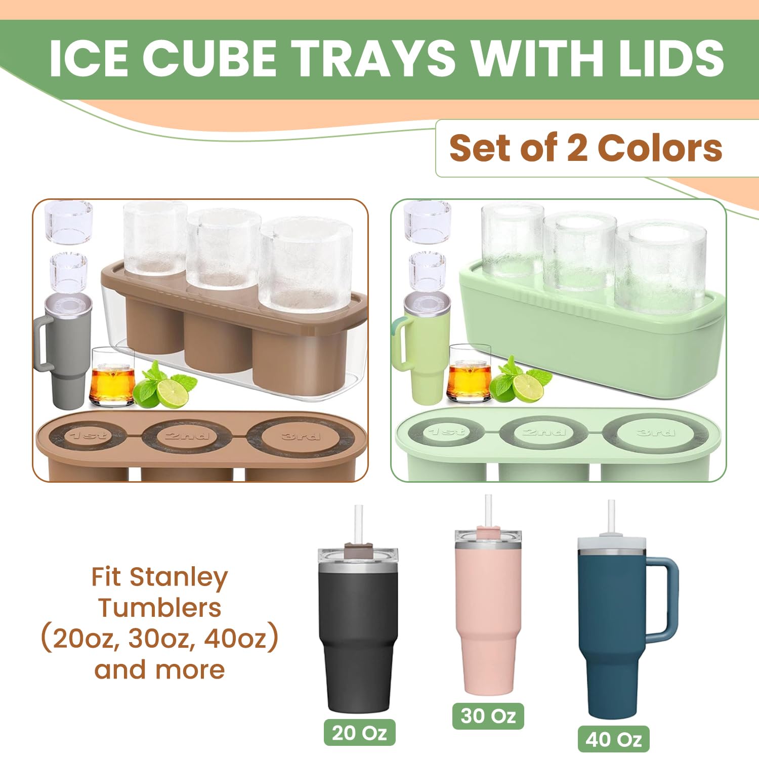 SERENEWARE two-color pack demonstrates easy-release design for quick ice removal