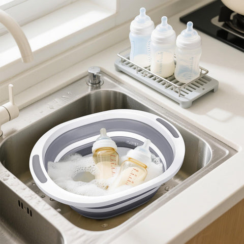 Seropy folding dish pan-cutting board 2-in-1 for prep and washing