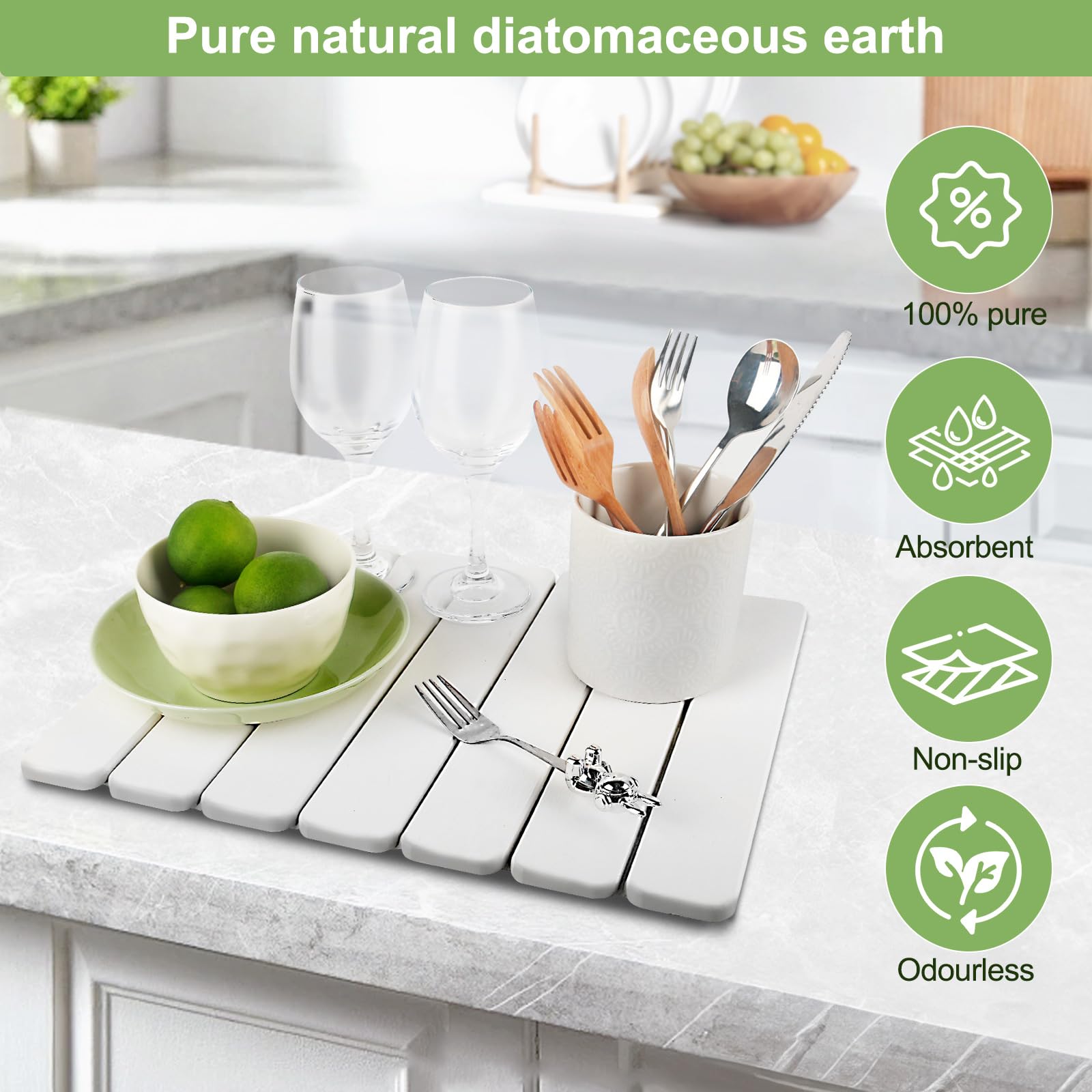 Seropy stone mat used as heat mat for warm dishes.