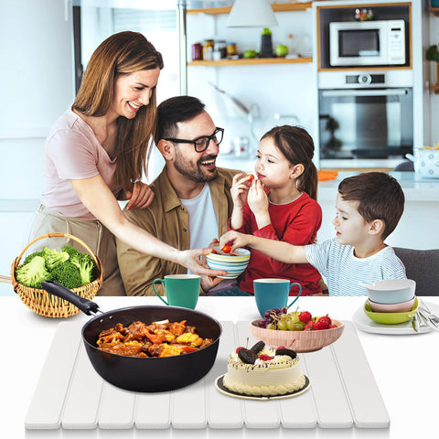 Seropy pearl-white kitchen accessory complements stainless racks and sinks
