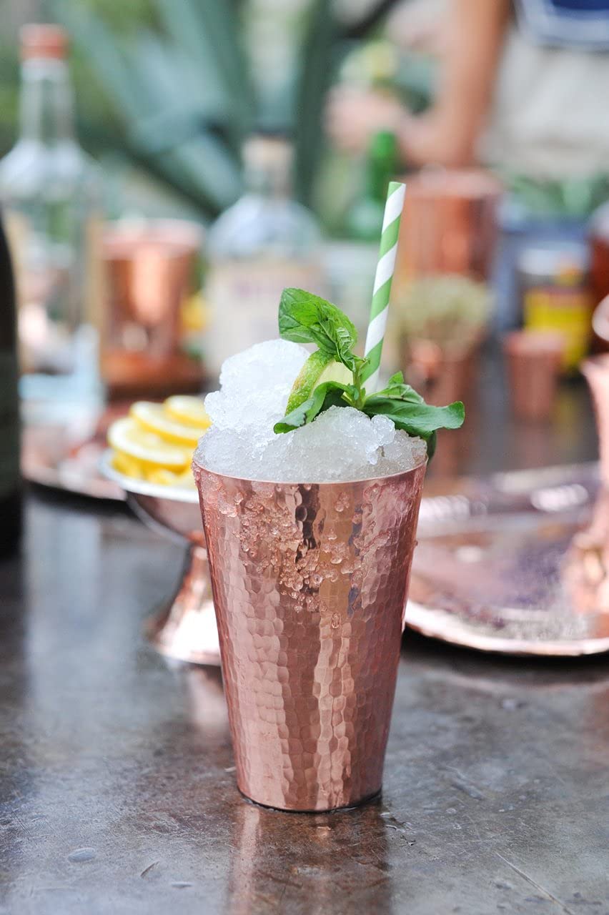 Sertodo 25oz copper cup with evolving patina, an enduring heirloom option.