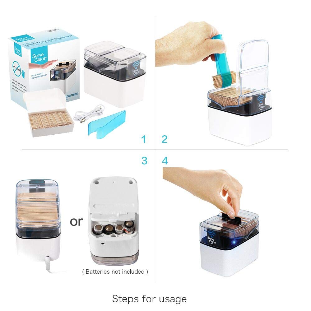 Serve Clean starter pack of white birch toothpicks included