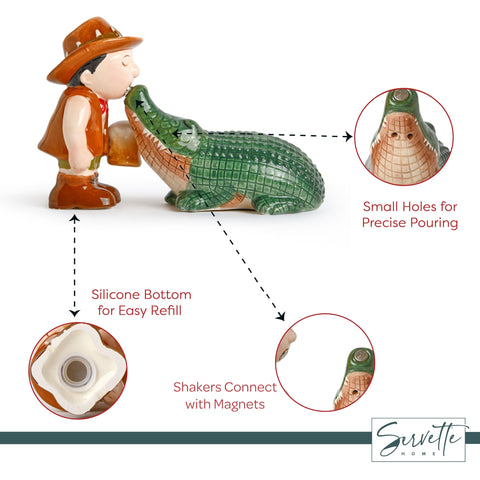 Servette Home crocodile table setting shown on dining table.