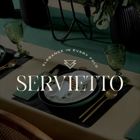 Servietto napkins absorb crumbs under desserts, keeping tables tidy.