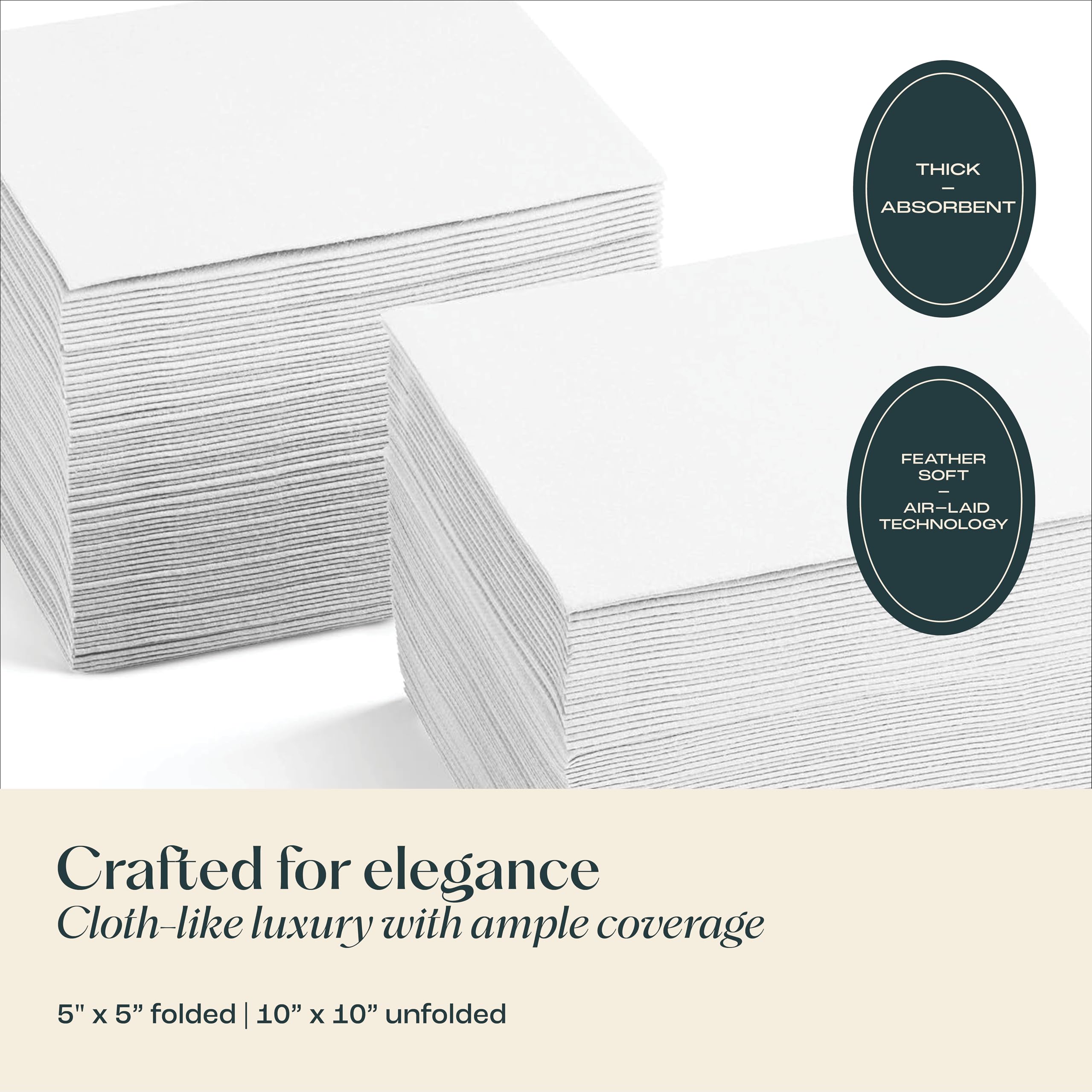 Servietto napkin close-up shows soft, absorbent material catching spills.