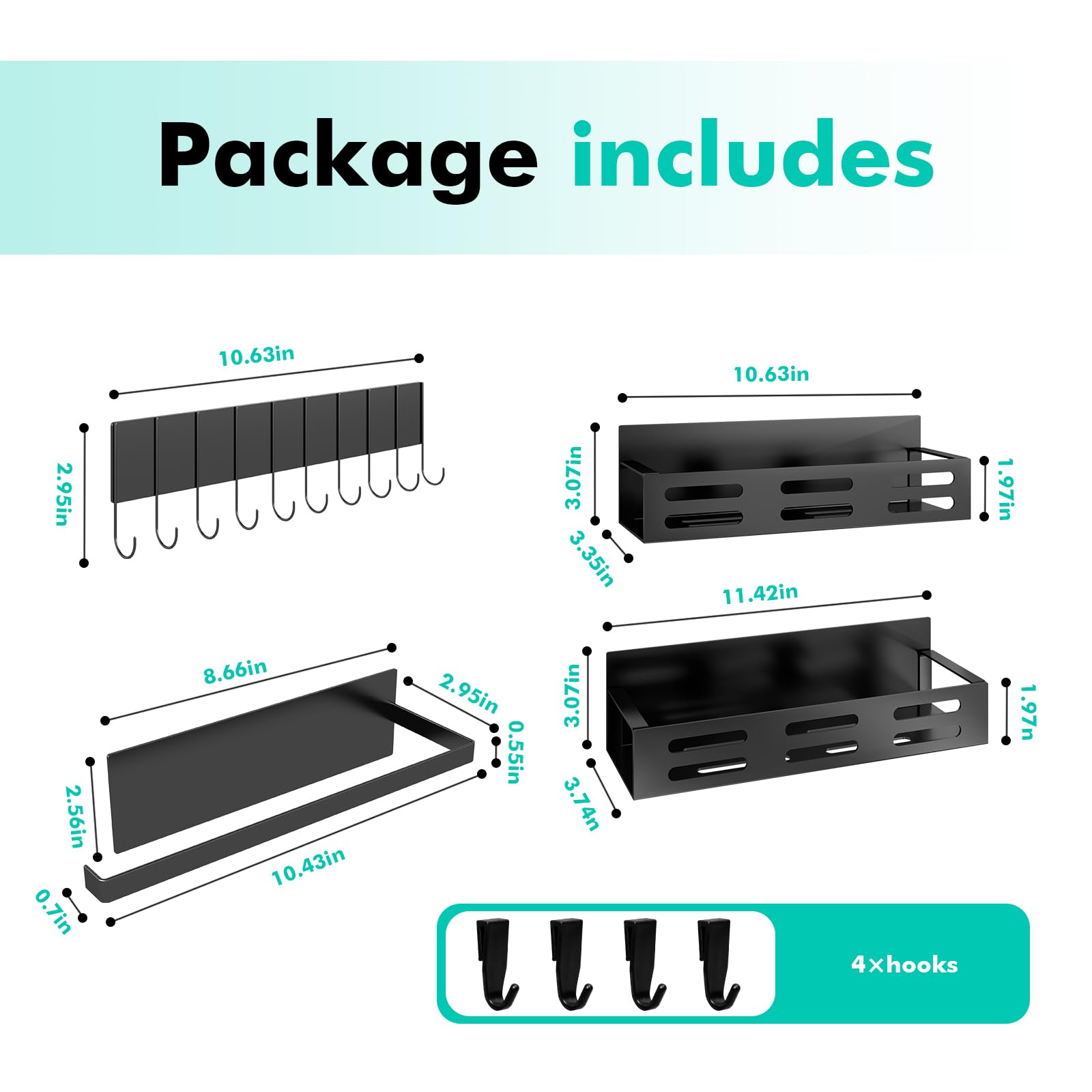 SETBAOO 4-hook rack on fridge enables quick utensil access.