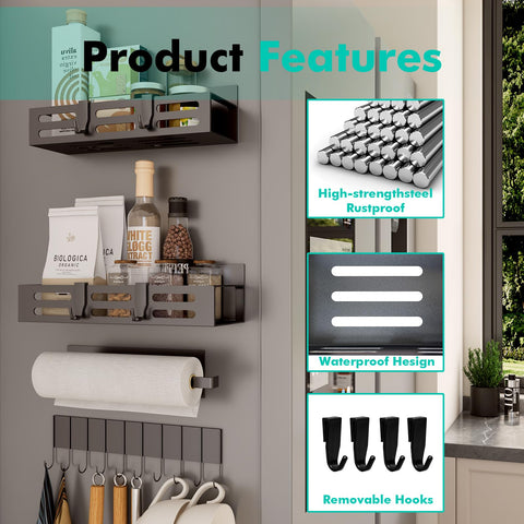 SETBAOO durable carbon steel design resists rust on kitchen surfaces.