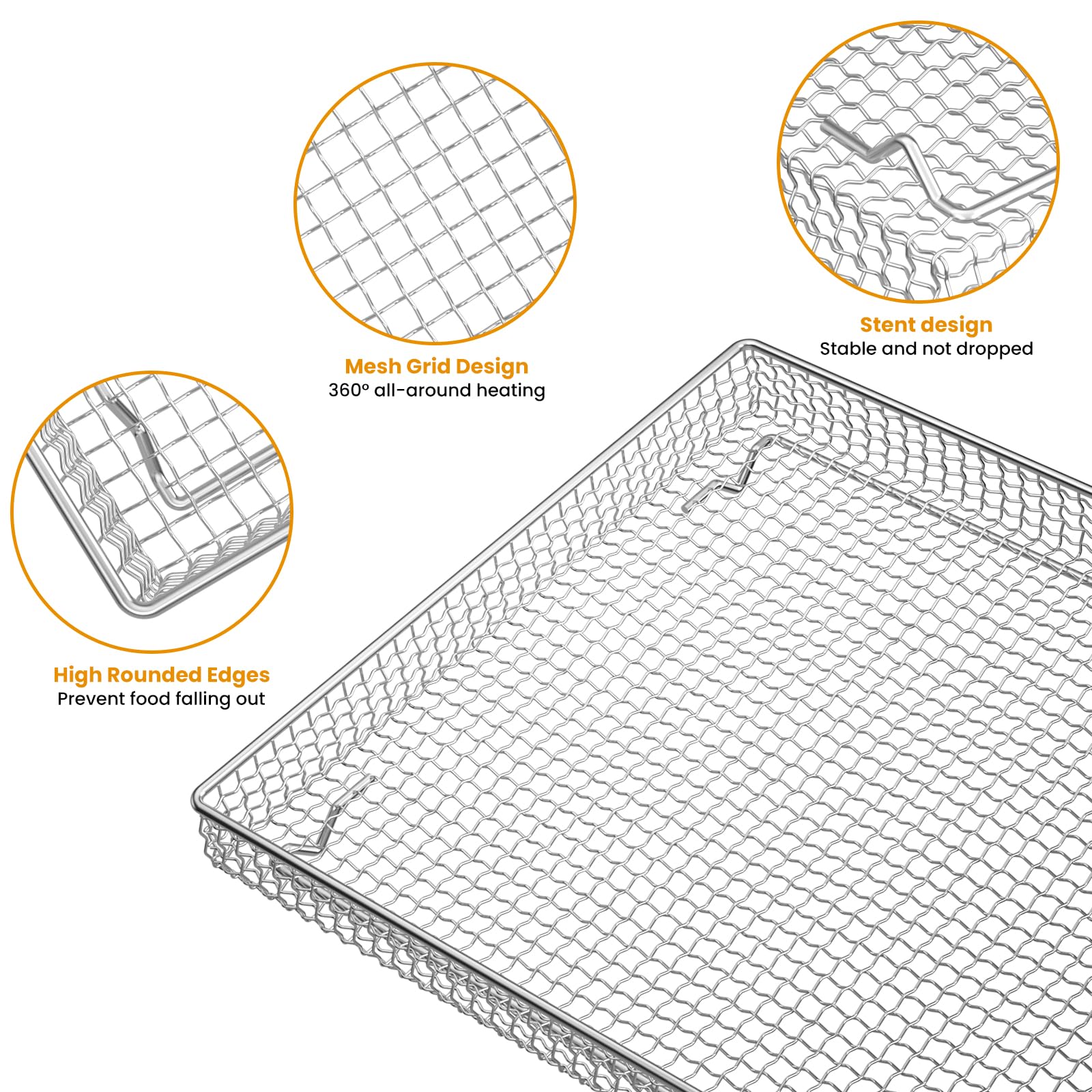 SettleDown mesh-design basket improves airflow and crisp outcomes
