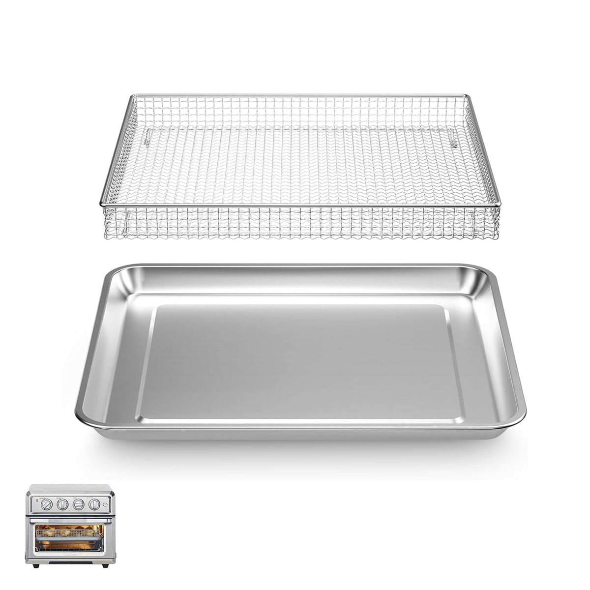 SettleDown stainless steel basket for TOA-60 compatibility enables even heating