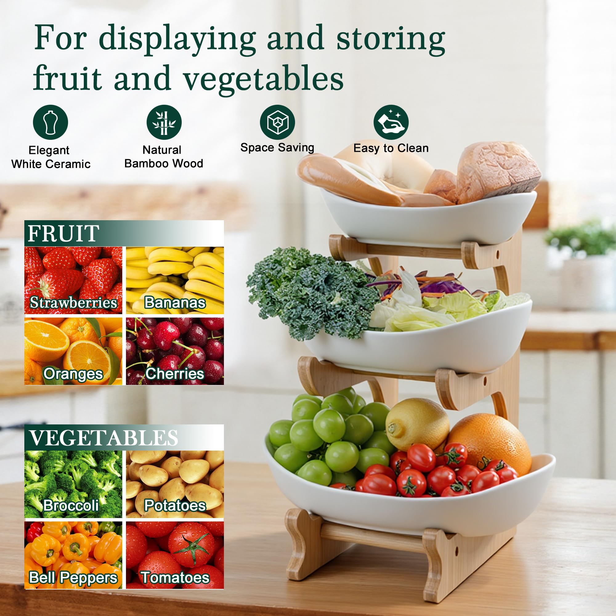 Seven Sparta bamboo stand close-up highlighting natural wood texture.