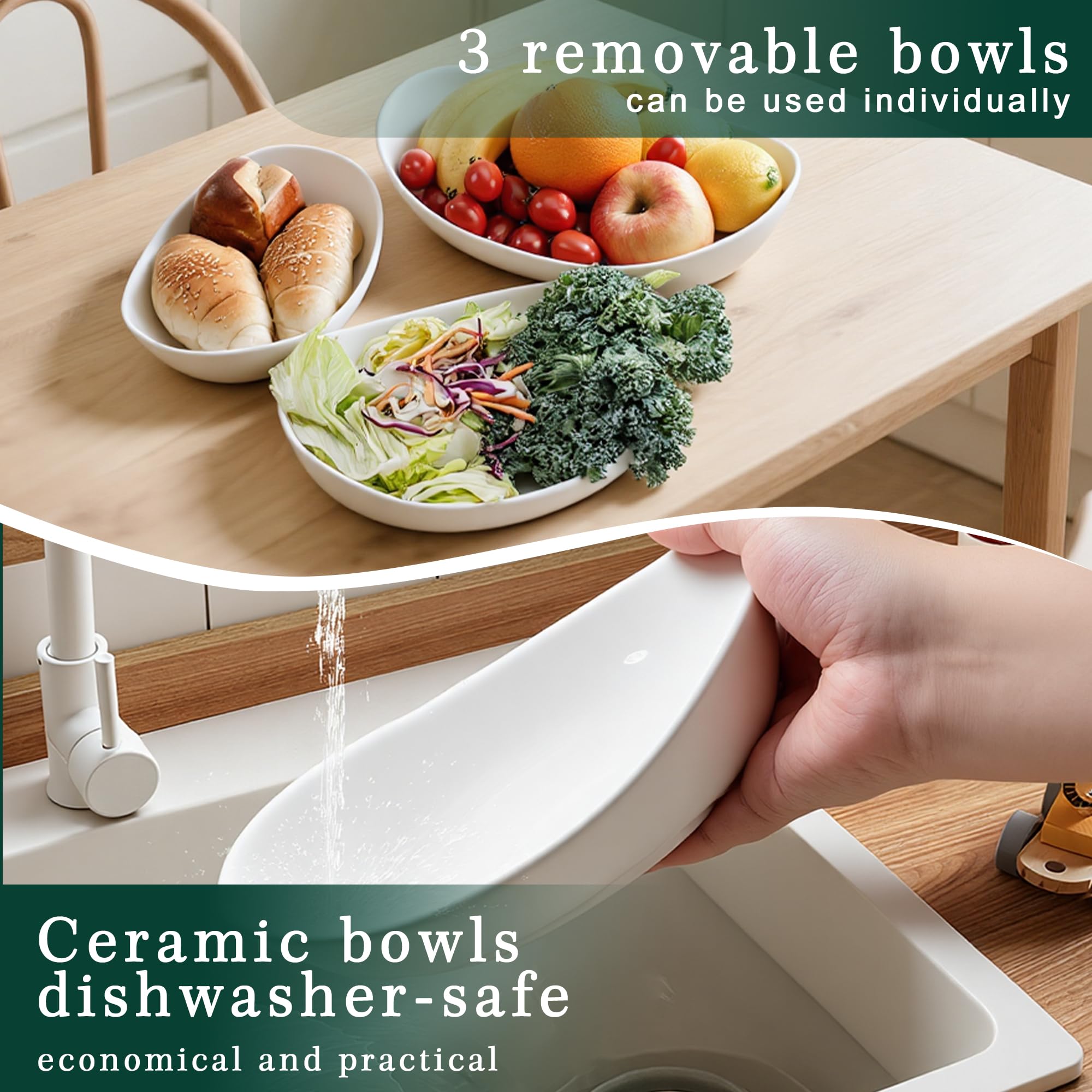 Seven Sparta dishwasher-safe ceramic bowls for easy cleanup after gatherings.