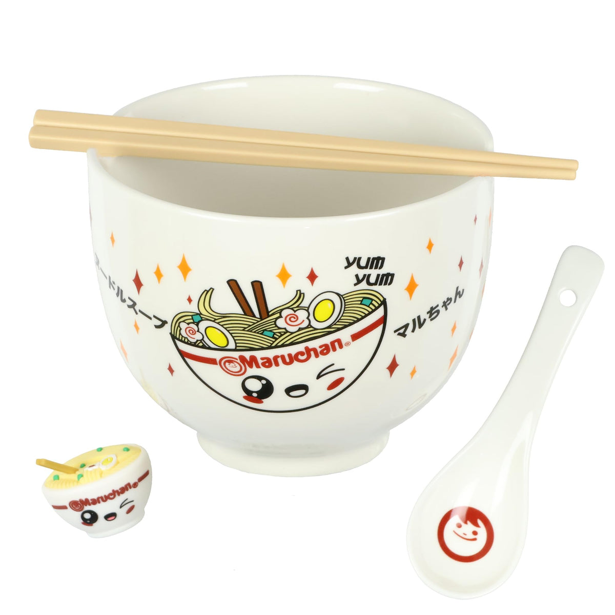 Seven Times Six Maruchan ramen bowl with kawaii graphic for cozy meals