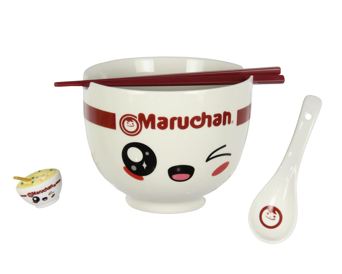 Seven Times Six Maruchan ramen kawaii-face bowl ideal for serving instant noodles and soups