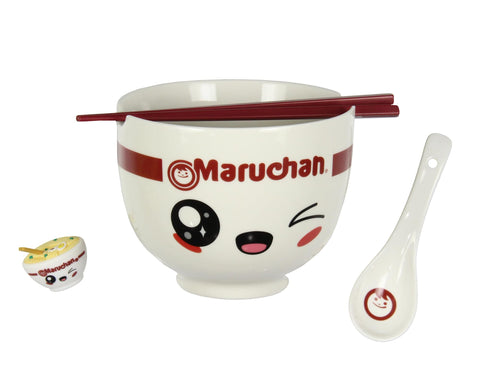 Seven Times Six Maruchan ramen kawaii-face bowl ideal for serving instant noodles and soups