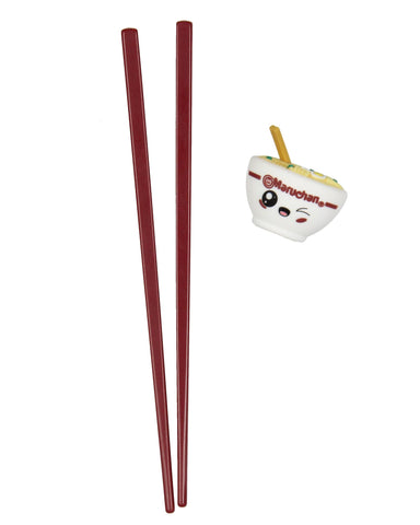 Seven Times Six Maruchan ramen kawaii-face chopstick-holder keeps your desk tidy during meals